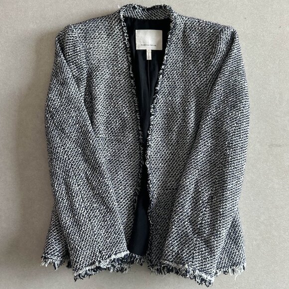 Rebecca Taylor Lurex Tweed Peplum Knit Blazer Jacket ASO Clary Fray - Picture 6 of 12
